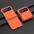 For Samsung Galaxy Z Flip4 5G PC Skin Feel Folding Phone Case(Orange)