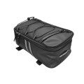 Motorcycle Waterproof PU Leather Rack Rear Carrier Bag, Capacity: 8L with Rain Cover