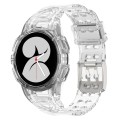 For Samsung Galaxy Watch4 40mm Silicone Integrated Watch Band(Transparent White)