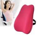 Office Memory Foam Cushion Lumbar Support Cushion(Rose Red)