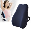 Office Memory Foam Cushion Lumbar Support Cushion(Navy Blue)