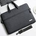 Handbag Laptop Bag Inner Bag with Shoulder Strap, Size:16.1 inch(Dark Grey)