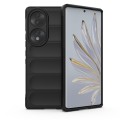For Honor 70 5G Magic Shield TPU + Flannel Phone Case(Black)