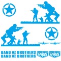 2 PCS/Set D-135 Band of Brothers Pattern Car Modified Decorative Sticker(Blue)