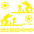 2 PCS/Set D-135 Band of Brothers Pattern Car Modified Decorative Sticker(Yellow)