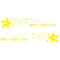 2 PCS/Set D-207 Star Pattern Car Modified Decorative Sticker(Yellow)