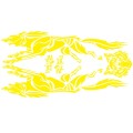 2 PCS/Set D-218 Wolf Totem Pattern Car Modified Decorative Sticker(Yellow)