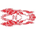 2 PCS/Set D-218 Wolf Totem Pattern Car Modified Decorative Sticker(Red)