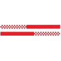 2 PCS/Set D-282 Waistline Pattern Car Modified Decorative Sticker(Red)
