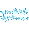 2 PCS/Set D-378 Flower Totem Pattern Car Modified Decorative Sticker(Blue)