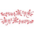 2 PCS/Set D-378 Flower Totem Pattern Car Modified Decorative Sticker(Red)