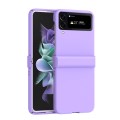 For Samsung Galaxy Z Flip4 Macaron Three-piece Set Phone Case(Purple)