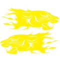 2 PCS/Set D-417 Lion Pattern Car Modified Decorative Sticker(Yellow)