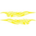 2 PCS/Set D-476 Fire Element Pattern Car Modified Decorative Sticker(Yellow)