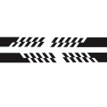 2 PCS/Set D-487 Stripe Pattern Car Modified Decorative Sticker(Black)