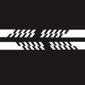 2 PCS/Set D-487 Stripe Pattern Car Modified Decorative Sticker(White)