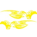 2 PCS/Set D-489 Fire-breathing Dragon Pattern Car Modified Decorative Sticker(Yellow)