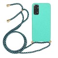 For Xiaomi Redmi Note 11 International Edition Wheat Straw Material + TPU Protective Case with Lanya