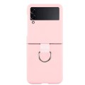 For Samsung Galaxy Z Flip4 Macaron Color Silicone Soft Phone Case(Pink)
