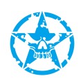 D-520 Star Pattern Car Modified Hood Decorative Sticker(Blue)