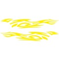2 PCS/Set D-521 Fire Totem Pattern Car Modified Decorative Sticker(Yellow)