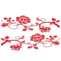 2 PCS/Set D-545 Rose Pattern Car Modified Decorative Sticker(Red)