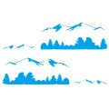 2 PCS/Set D-684 Mountain Totem Pattern Car Modified Decorative Sticker(Blue)