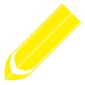 D-711 Stripe Pattern Car Modified Hood Decorative Sticker(Yellow)