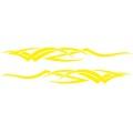 2 PCS/Set D-731 Totem Pattern Car Modified Decorative Sticker(Yellow)