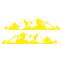 2 PCS/Set D-750 Mountain Pattern Car Modified Decorative Sticker(Yellow)