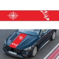 D-864 Compass Pattern Car Modified Decorative Sticker(Red)