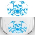 D-923 Three Skulls Pattern Car Modified Decorative Sticker(Blue)