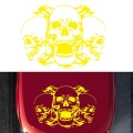 D-923 Three Skulls Pattern Car Modified Decorative Sticker(Yellow)