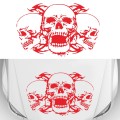 D-923 Three Skulls Pattern Car Modified Decorative Sticker(Red)