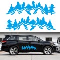 2 PCS/Set D-924 Mountain Woods Pattern Car Modified Decorative Sticker(Blue)
