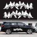 2 PCS/Set D-924 Mountain Woods Pattern Car Modified Decorative Sticker(White)