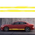 2 PCS/Set D-932 Stripe Pattern Car Modified Decorative Sticker(Yellow)