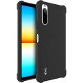 For Sony Xperia 10 IV IMAK All-inclusive Shockproof Airbag TPU Case with Screen Protector (Matte Bla