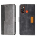 For Tecno Camon 15/Camon 15 Air/Spark 5/Spark 5 Pro Contrast Color Side Buckle Leather Phone Case(Bl