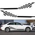 2 PCS/Set D-944 Striped Plaid Pattern Car Modified Decorative Sticker(Black)