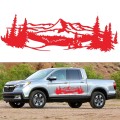 2 PCS/Set D-957 Mountains Pattern Car Modified Decorative Sticker(Red)