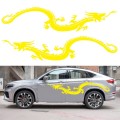 2 PCS/Set D-965 Dragon Pattern Car Modified Decorative Sticker(Yellow)