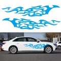 2 PCS/Set D-969 Flame Pattern Car Modified Decorative Sticker(Blue)