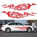 2 PCS/Set D-969 Flame Pattern Car Modified Decorative Sticker(Red)