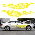 2 PCS/Set D-969 Flame Pattern Car Modified Decorative Sticker(Yellow)