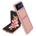 For Samsung Galaxy Z Flip4 Shock-resistant Skin Feel Matte Phone Case(Checkered Pink)