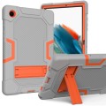 For Samsung Galaxy Tab A8 10.5 2021 X200 Contrast Color Robot Silicone + PC Tablet Case(Grey Orange)