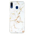 For Samsung Galaxy A40 IMD Marble Pattern TPU Phone Case(White)