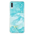 For Samsung Galaxy A70 IMD Marble Pattern TPU Phone Case(Green)