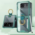 For Samsung Galaxy Z Flip4 GKK Airbag Protective Phone Case with Ring & Pen(Green)
